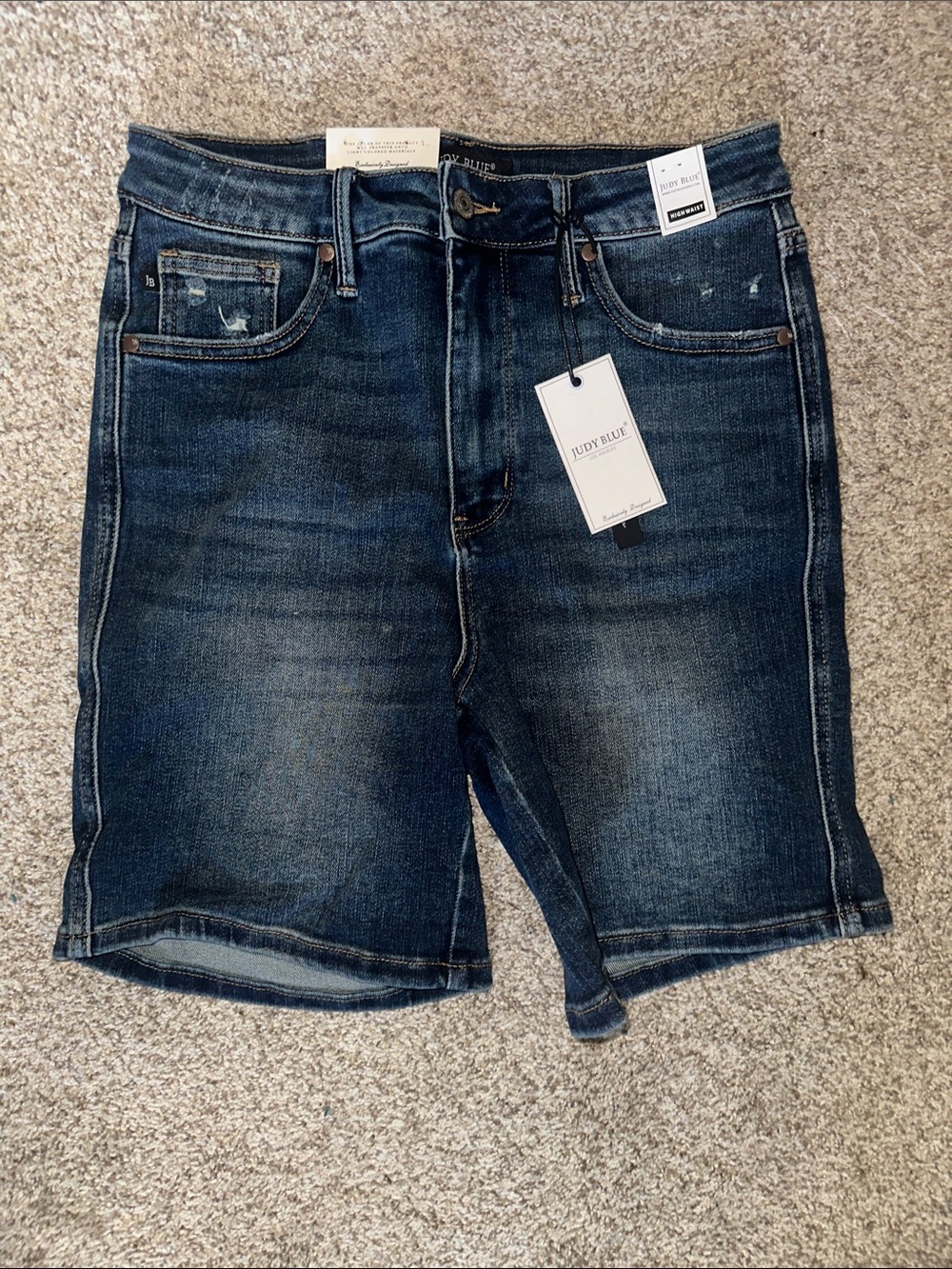 Judy Blue Women’s Faded Indigo Stretch Denim Shorts